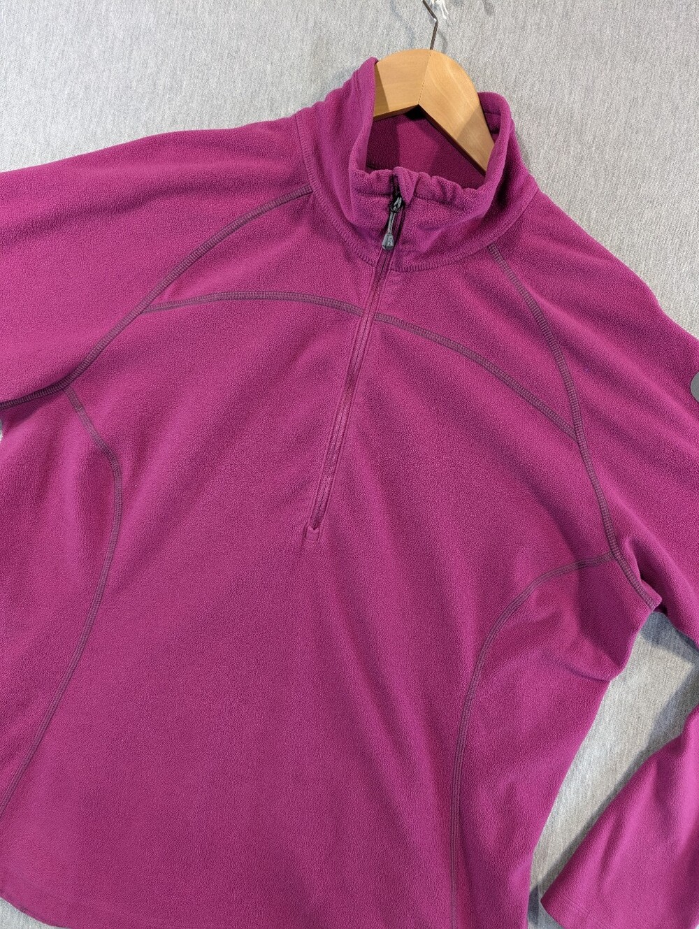 Eddie Bauer First Ascent 1/4 Zip Fleece Pullover Women's Large Plum